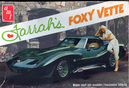 Farrah Fawcett and her green Corvette