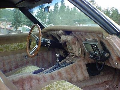 Farrah Fawcett's Corvette interior