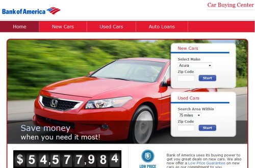 Bank of America Launches Online Vehicle Purchasing, Car Loan Resource