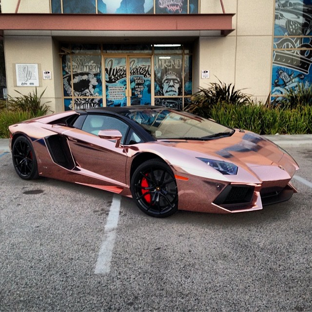 Tyga’s Rose Gold Lamborghini Aventador