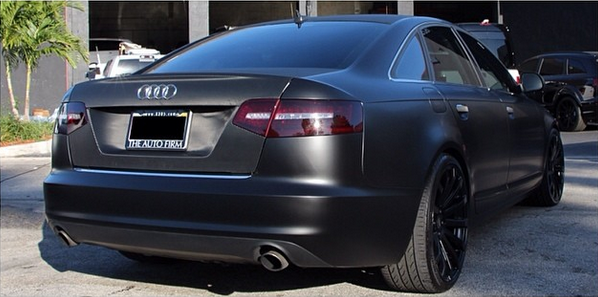 New England Patriots Running Back Jonas Gray Moves With Stealth In A Flat Black Audi A6