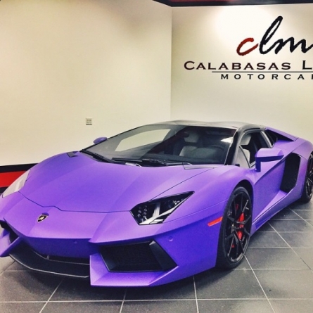 Tyga’s New Purple Lamborghini Aventador Convertible